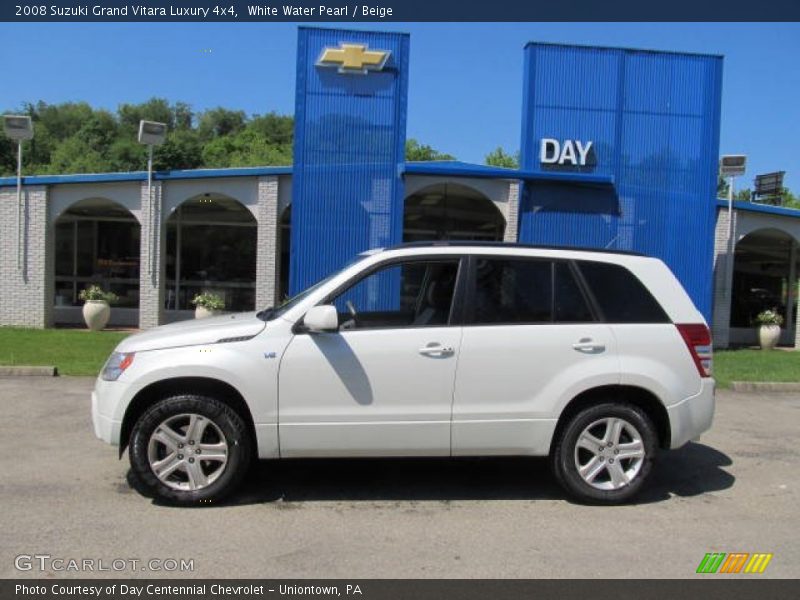 White Water Pearl / Beige 2008 Suzuki Grand Vitara Luxury 4x4