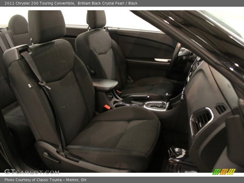 Brilliant Black Crystal Pearl / Black 2011 Chrysler 200 Touring Convertible