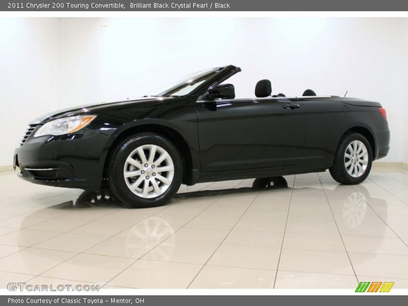 Brilliant Black Crystal Pearl / Black 2011 Chrysler 200 Touring Convertible