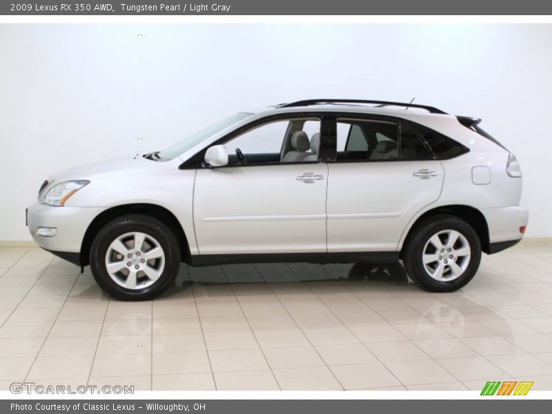 Tungsten Pearl / Light Gray 2009 Lexus RX 350 AWD