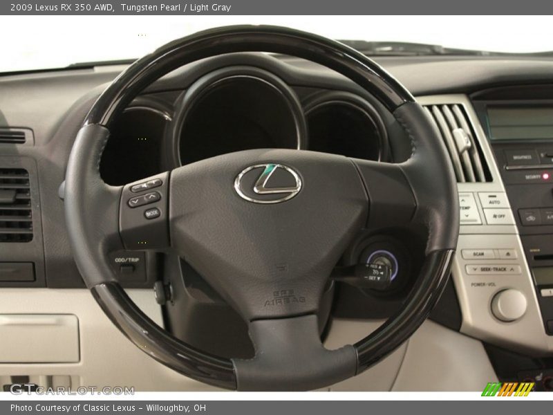 Tungsten Pearl / Light Gray 2009 Lexus RX 350 AWD