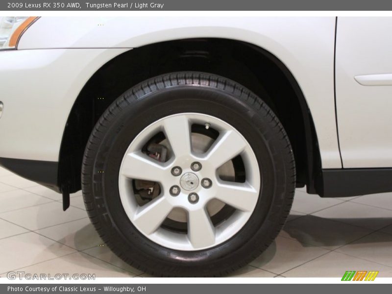 Tungsten Pearl / Light Gray 2009 Lexus RX 350 AWD