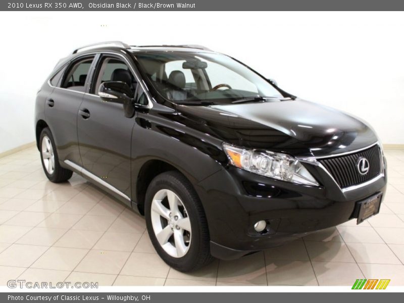 Obsidian Black / Black/Brown Walnut 2010 Lexus RX 350 AWD