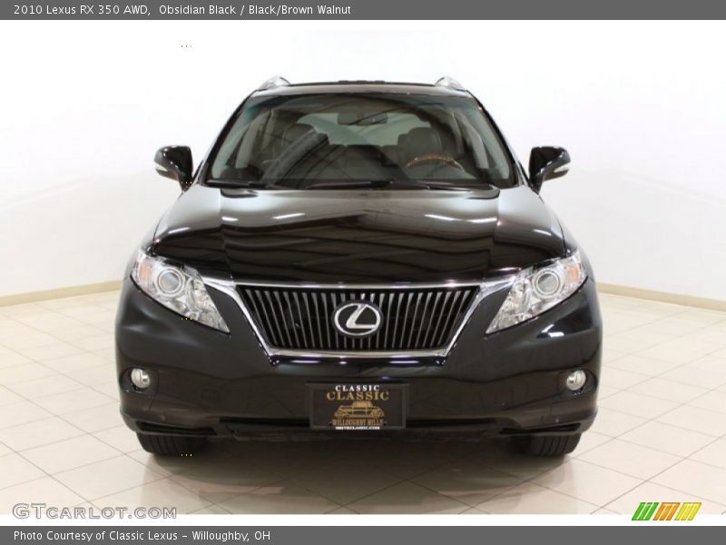 Obsidian Black / Black/Brown Walnut 2010 Lexus RX 350 AWD