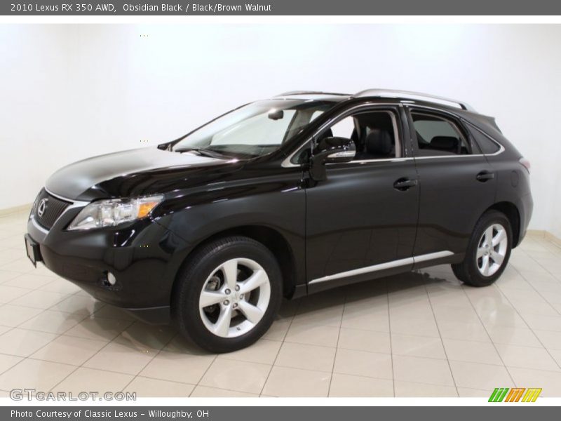 Obsidian Black / Black/Brown Walnut 2010 Lexus RX 350 AWD