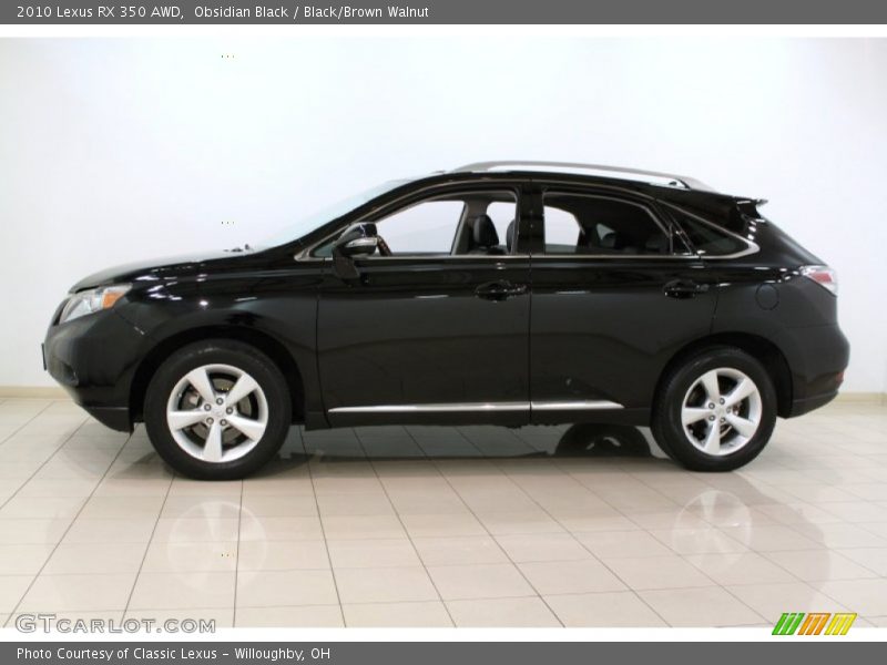 Obsidian Black / Black/Brown Walnut 2010 Lexus RX 350 AWD