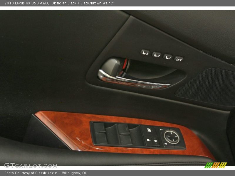 Obsidian Black / Black/Brown Walnut 2010 Lexus RX 350 AWD