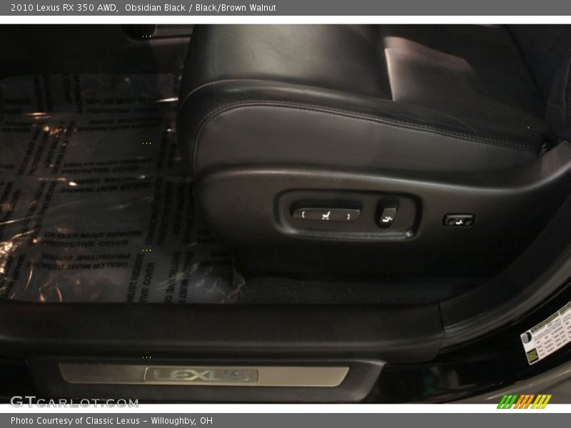 Obsidian Black / Black/Brown Walnut 2010 Lexus RX 350 AWD