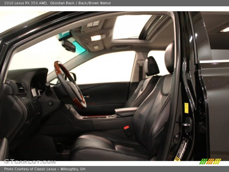 Obsidian Black / Black/Brown Walnut 2010 Lexus RX 350 AWD