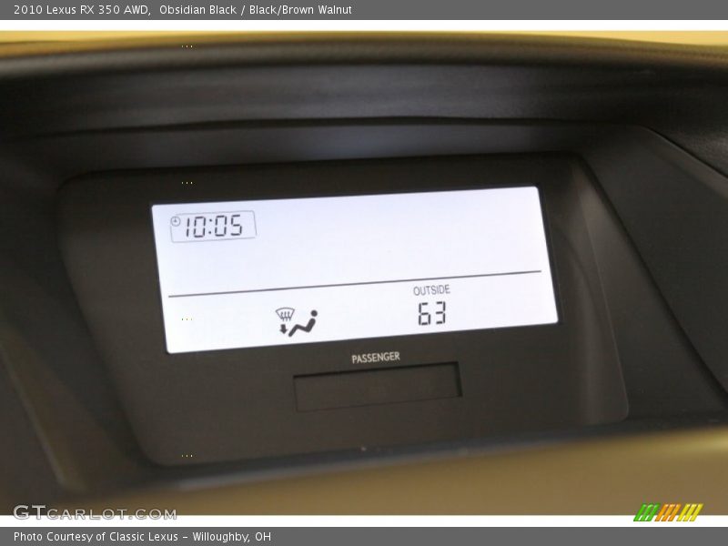 Obsidian Black / Black/Brown Walnut 2010 Lexus RX 350 AWD