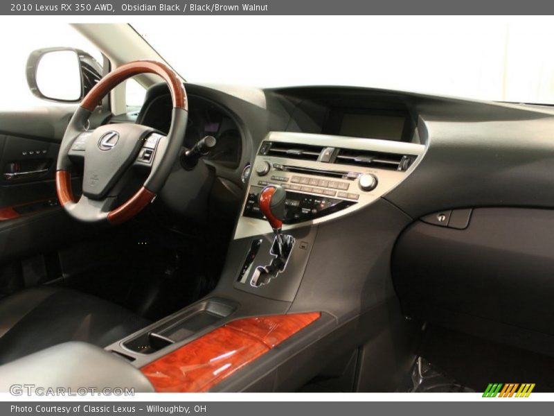 Obsidian Black / Black/Brown Walnut 2010 Lexus RX 350 AWD