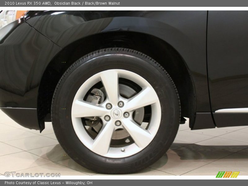 Obsidian Black / Black/Brown Walnut 2010 Lexus RX 350 AWD