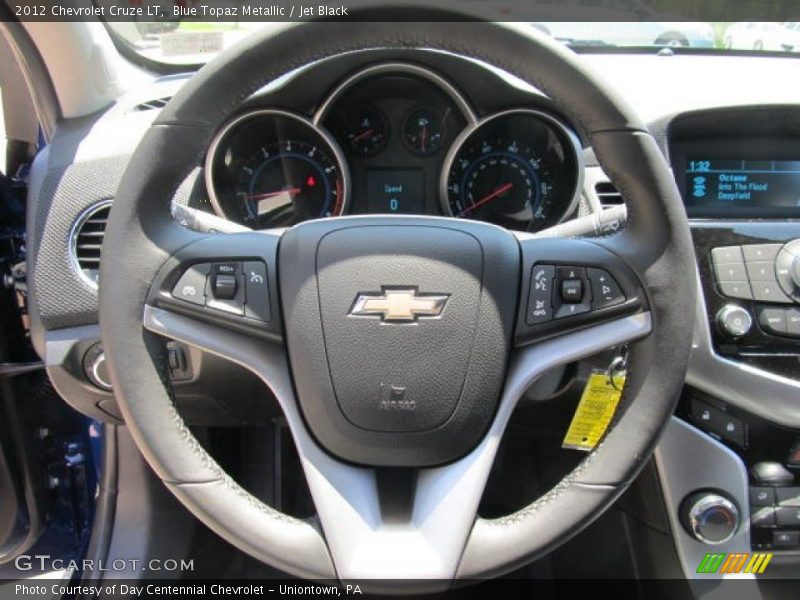 Blue Topaz Metallic / Jet Black 2012 Chevrolet Cruze LT