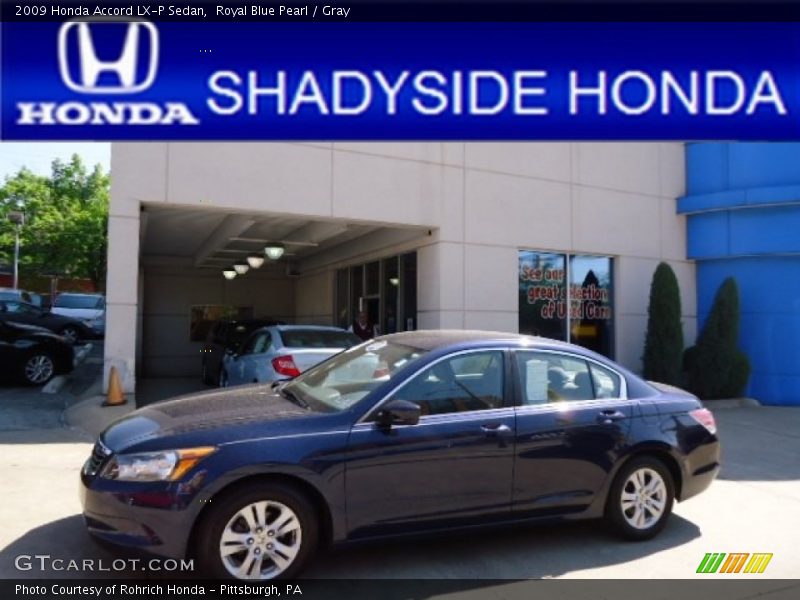 Royal Blue Pearl / Gray 2009 Honda Accord LX-P Sedan