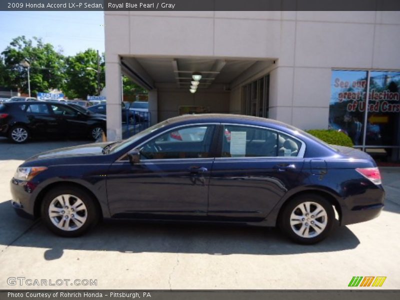 Royal Blue Pearl / Gray 2009 Honda Accord LX-P Sedan