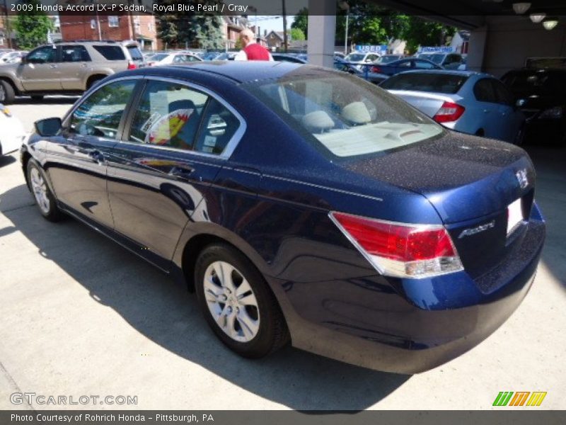 Royal Blue Pearl / Gray 2009 Honda Accord LX-P Sedan