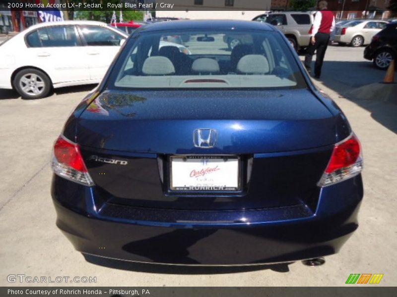 Royal Blue Pearl / Gray 2009 Honda Accord LX-P Sedan