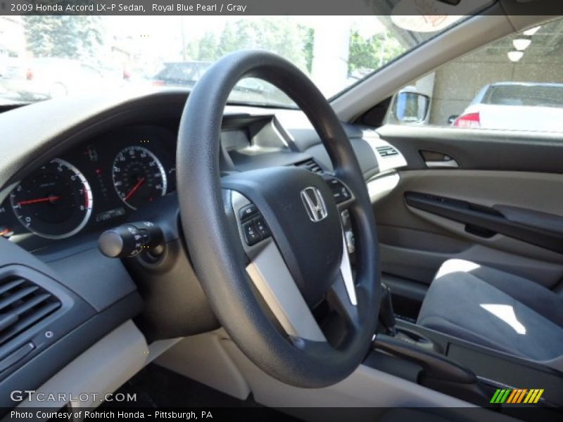 Royal Blue Pearl / Gray 2009 Honda Accord LX-P Sedan