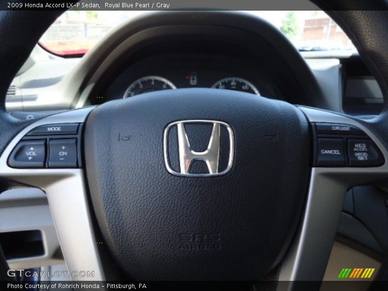 Royal Blue Pearl / Gray 2009 Honda Accord LX-P Sedan
