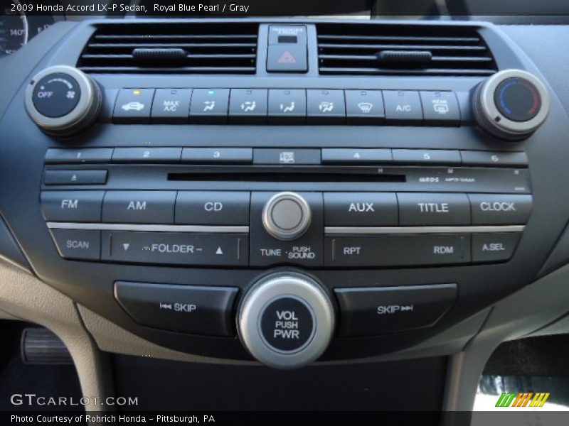 Royal Blue Pearl / Gray 2009 Honda Accord LX-P Sedan