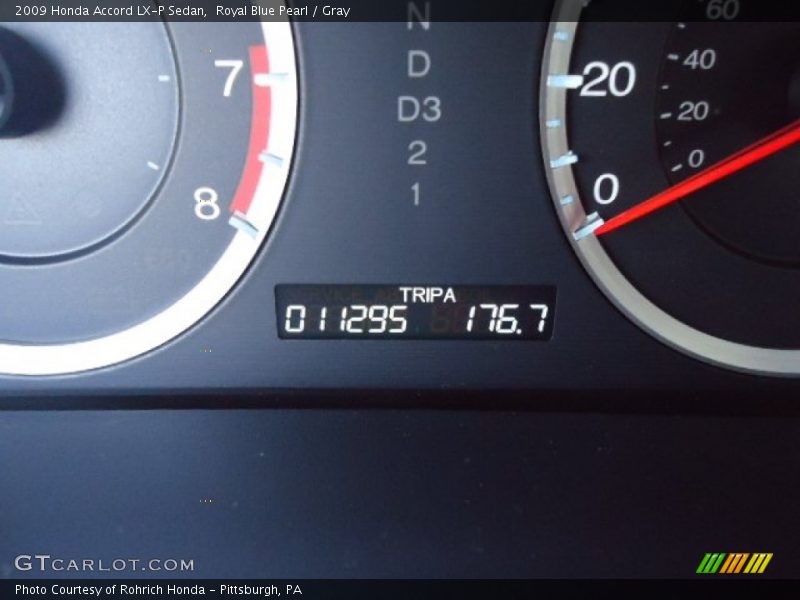 Royal Blue Pearl / Gray 2009 Honda Accord LX-P Sedan