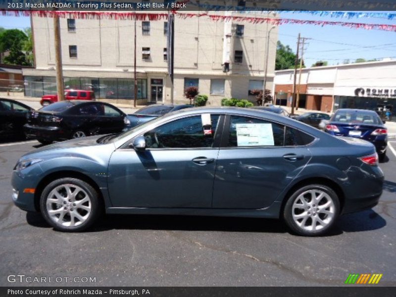 Steel Blue / Black 2013 Mazda MAZDA6 i Touring Plus Sedan