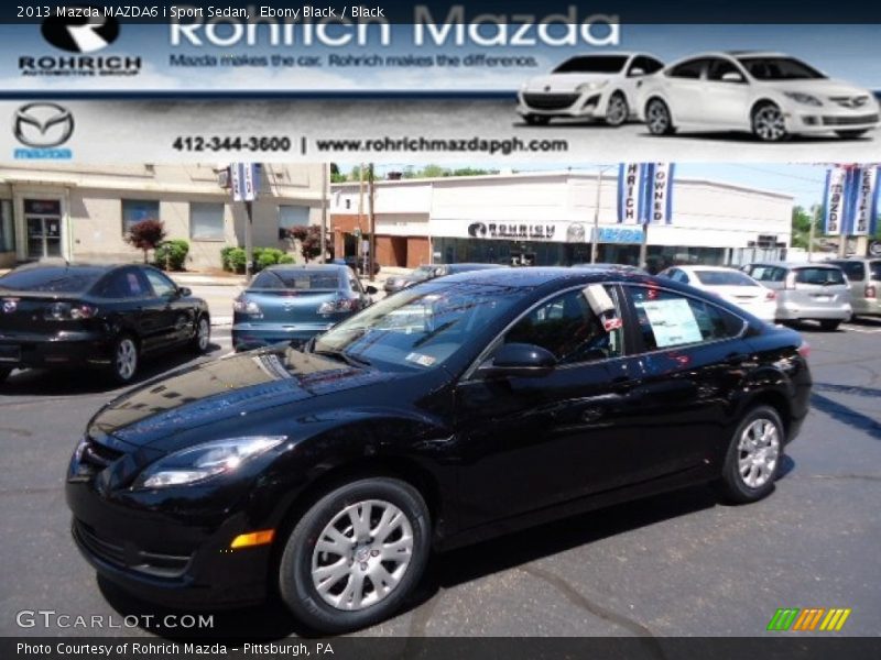 Ebony Black / Black 2013 Mazda MAZDA6 i Sport Sedan