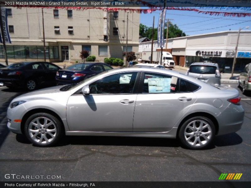 Ingot Silver / Black 2013 Mazda MAZDA6 i Grand Touring Sedan