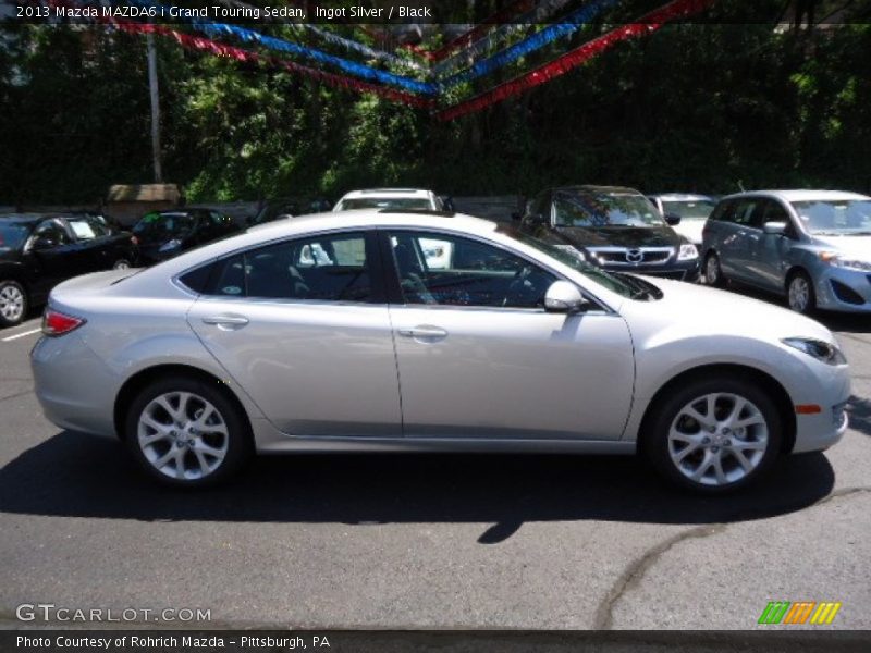 Ingot Silver / Black 2013 Mazda MAZDA6 i Grand Touring Sedan