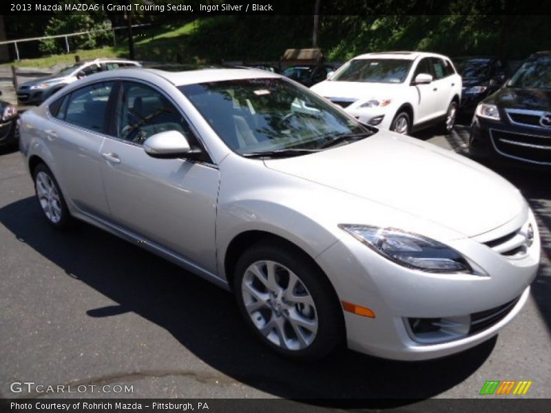 Ingot Silver / Black 2013 Mazda MAZDA6 i Grand Touring Sedan