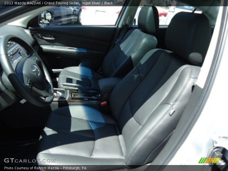 Ingot Silver / Black 2013 Mazda MAZDA6 i Grand Touring Sedan