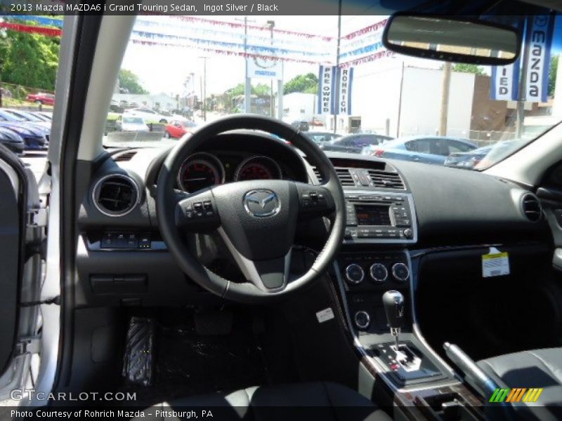 Ingot Silver / Black 2013 Mazda MAZDA6 i Grand Touring Sedan