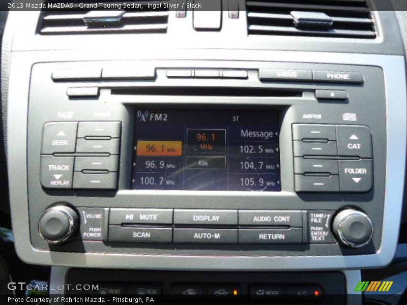 Ingot Silver / Black 2013 Mazda MAZDA6 i Grand Touring Sedan