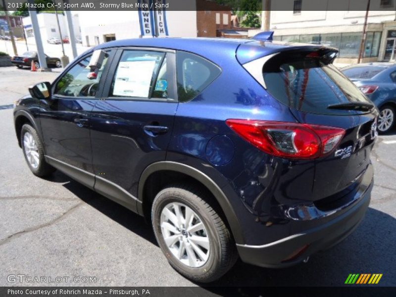 Stormy Blue Mica / Sand 2013 Mazda CX-5 Sport AWD