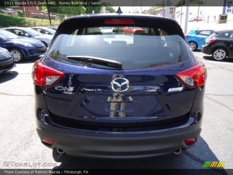 Stormy Blue Mica / Sand 2013 Mazda CX-5 Sport AWD
