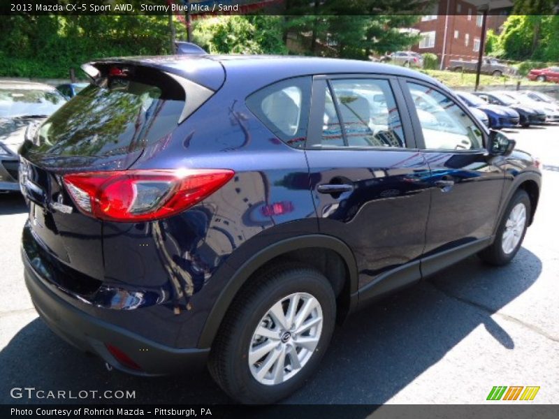 Stormy Blue Mica / Sand 2013 Mazda CX-5 Sport AWD