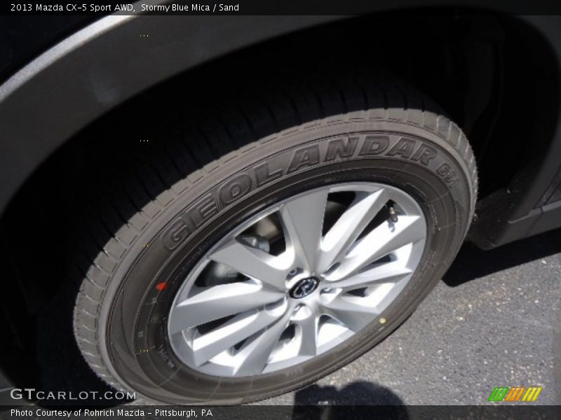 Stormy Blue Mica / Sand 2013 Mazda CX-5 Sport AWD