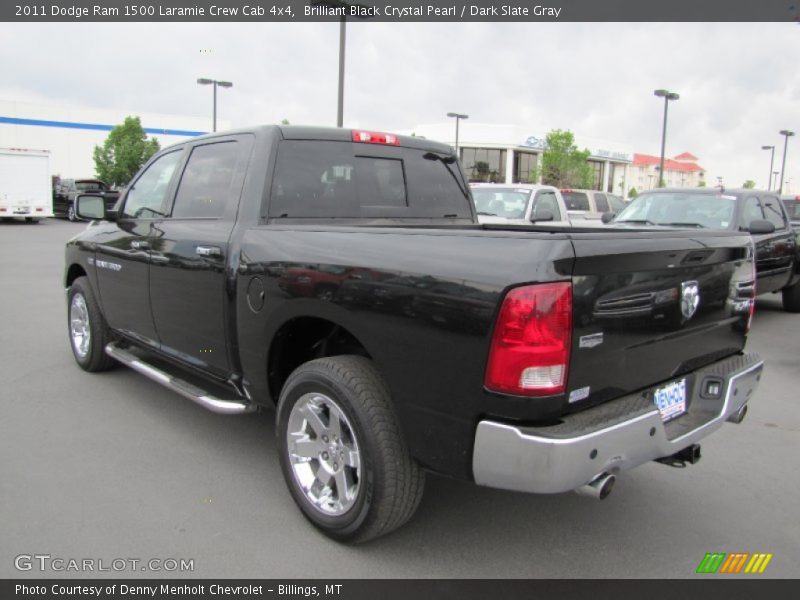 Brilliant Black Crystal Pearl / Dark Slate Gray 2011 Dodge Ram 1500 Laramie Crew Cab 4x4