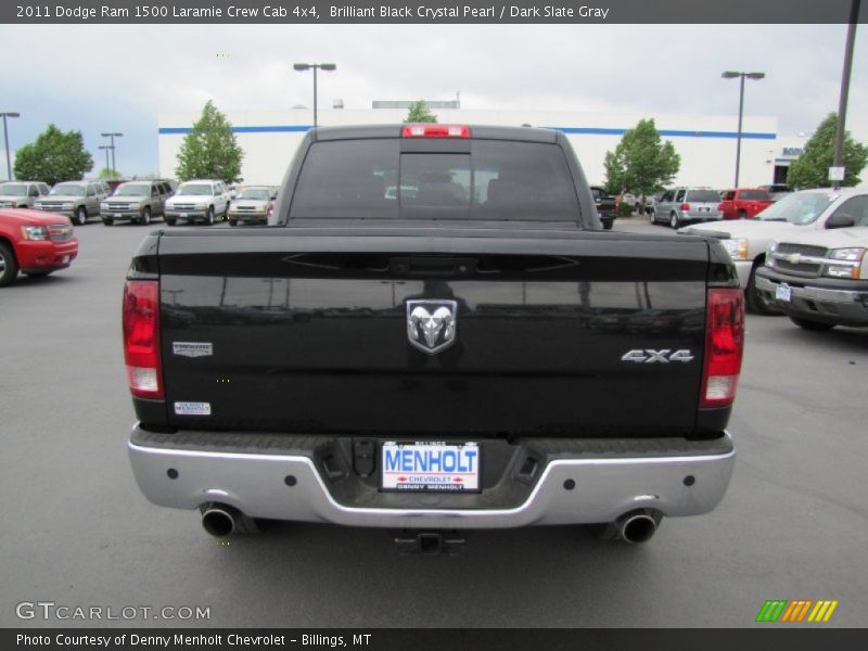 Brilliant Black Crystal Pearl / Dark Slate Gray 2011 Dodge Ram 1500 Laramie Crew Cab 4x4