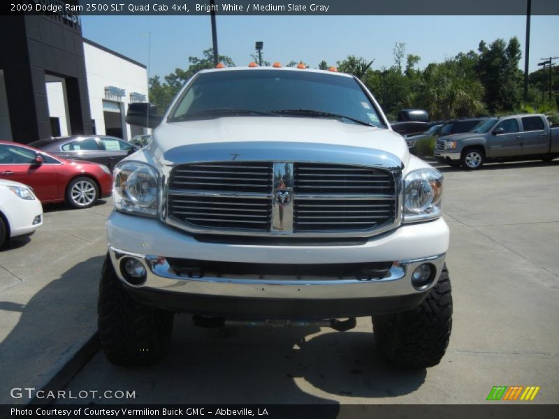 Bright White / Medium Slate Gray 2009 Dodge Ram 2500 SLT Quad Cab 4x4