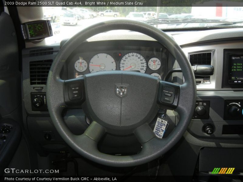 Bright White / Medium Slate Gray 2009 Dodge Ram 2500 SLT Quad Cab 4x4