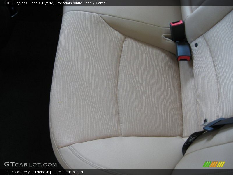 Porcelain White Pearl / Camel 2012 Hyundai Sonata Hybrid