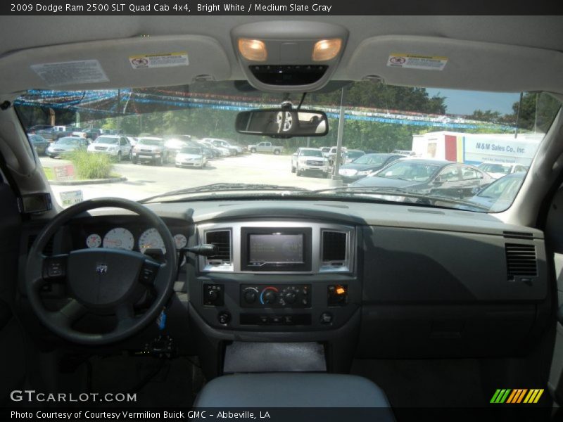 Bright White / Medium Slate Gray 2009 Dodge Ram 2500 SLT Quad Cab 4x4