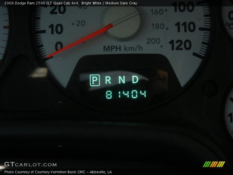 Bright White / Medium Slate Gray 2009 Dodge Ram 2500 SLT Quad Cab 4x4