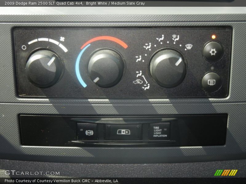 Bright White / Medium Slate Gray 2009 Dodge Ram 2500 SLT Quad Cab 4x4