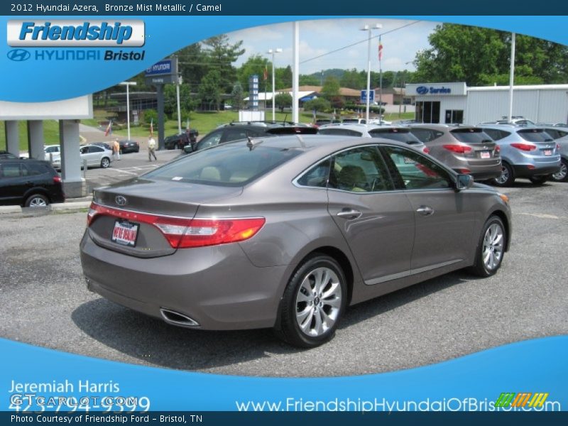 Bronze Mist Metallic / Camel 2012 Hyundai Azera