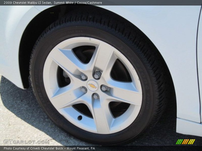Summit White / Cocoa/Cashmere 2009 Chevrolet Malibu LS Sedan