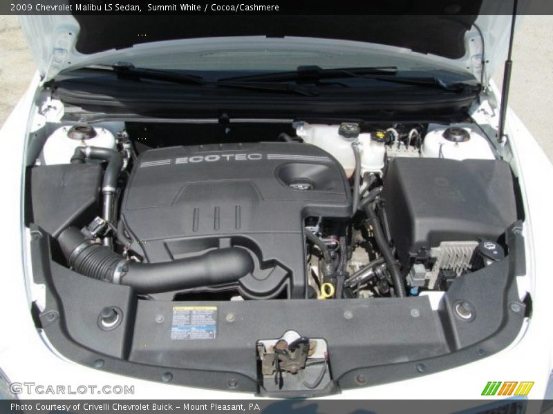 Summit White / Cocoa/Cashmere 2009 Chevrolet Malibu LS Sedan