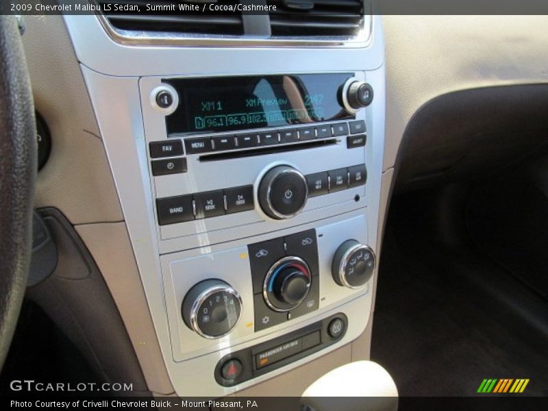 Summit White / Cocoa/Cashmere 2009 Chevrolet Malibu LS Sedan