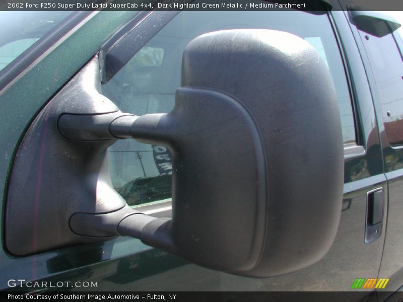 Dark Highland Green Metallic / Medium Parchment 2002 Ford F250 Super Duty Lariat SuperCab 4x4